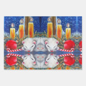 Papier d'emballage de Noël Ferret d'Art original (Devant 3)