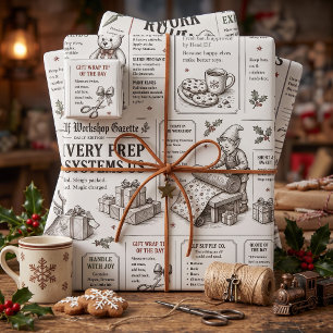 Papier d'emballage de Noël Journal de l'Atelier de