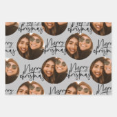 Papier d'emballage de Noël photo moderne  (Devant)