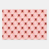 Papier d'emballage de Noël rose moderne (Devant 2)