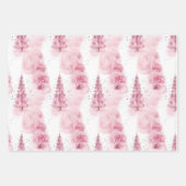 Papier d'emballage de Noël rose pour cadeaux (Devant 2)