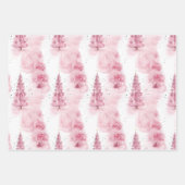 Papier d'emballage de Noël rose pour cadeaux (Devant)