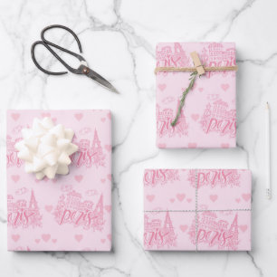 Papier d'emballage de Paris, emballage cadeau de l