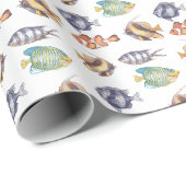 Papier d'emballage de poisson, papier cadeau de vi (Coin rond)