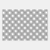 Papier d'emballage de style celtique noir et blanc (Devant 3)