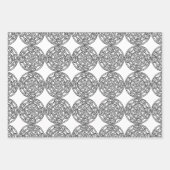 Papier d'emballage de style celtique noir et blanc (Devant)