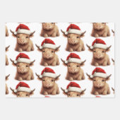 Papier d'emballage de vacances pour vache Highland (Devant)