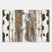 Papier d'emballage – Découpage - Bois rustique (Devant 3)