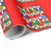 Papier d'emballage d'enveloppe de cadeau de Noël (Coin rond)