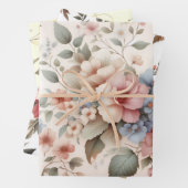 Papier d'emballage design floral élégant et magnif (En situation)