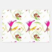 papier d'emballage design unique ensemble de 3 feu (Devant 3)