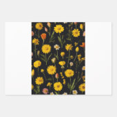 Papier d'emballage d'impression florale dynamique (Devant 3)