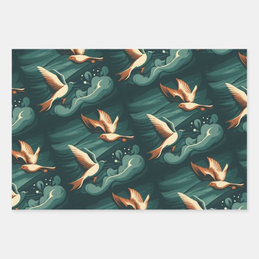 Papier d'emballage du milieu du siècle (Devant)