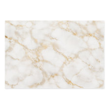 Papier d'emballage élégant en marbre blanc et or