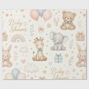 Papier d'emballage élégant pour Baby Shower Cadeau