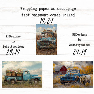 Papier d'emballage en découpage de camions de ferm