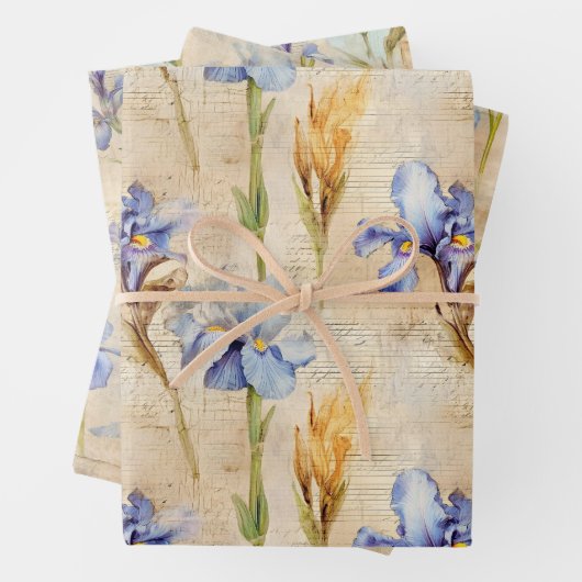 Papier d'emballage en iris (En situation)