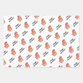 Papier d'emballage en panda rouge (Devant 3)