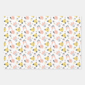 Papier d'emballage Ensemble de 3 lapins de printem (Devant 2)