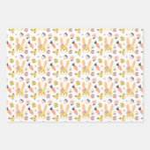 Papier d'emballage Ensemble de 3 lapins de printem (Devant)