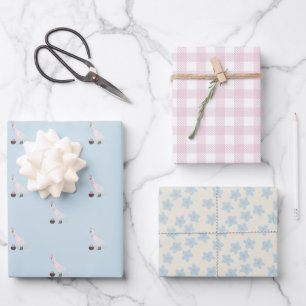 Papier d'emballage feuille plate assortiment de 3