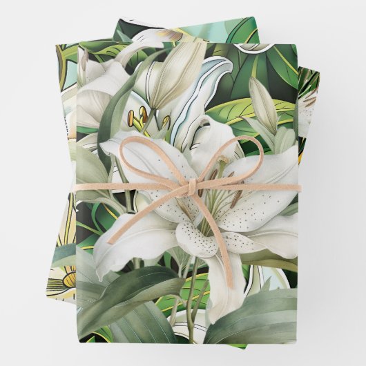 Papier d'emballage Fleurs de Lys (En situation)
