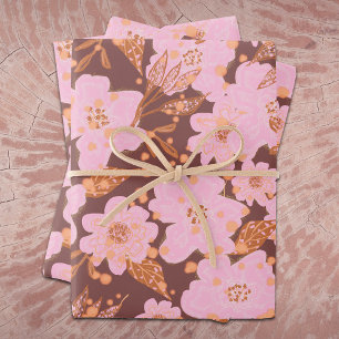 Papier d'emballage floral 3 paquets Boho pour tout