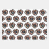 Papier d'emballage floral aquarelle pour mariage e (Devant)