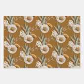 Papier d'emballage floral d'automne feuille plate  (Devant 3)