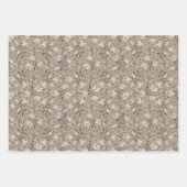 Papier d'emballage floral délicat Jeu de 3 feuille (Devant 2)