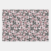 Papier d'emballage floral délicat Jeu de 3 feuille (Devant)