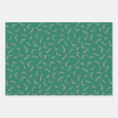 Papier d'emballage floral et feuille (Devant 3)