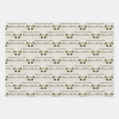 Papier d'emballage floral pour mariage Feuille pla (Devant 3)