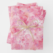 Papier d'emballage floral rose (En situation)