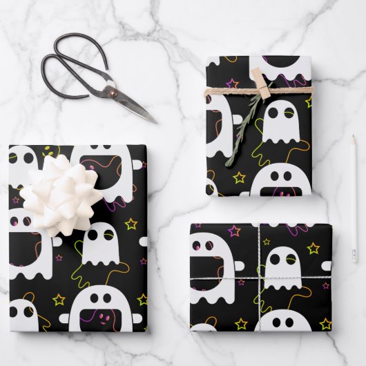 Papier d'emballage Ghost Halloween (Recto)