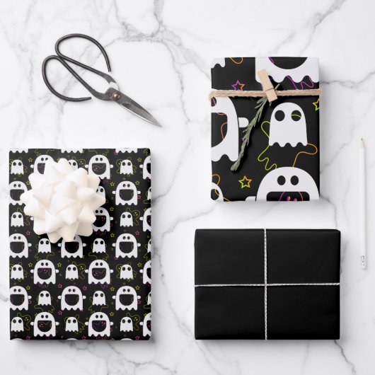 Papier d'emballage Ghost Halloween (Recto)