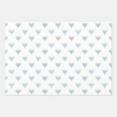 Papier d'emballage Hanoukka moderne - marine (Devant)