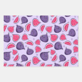 Papier d'emballage Happy Figs Set de 3 (Devant)