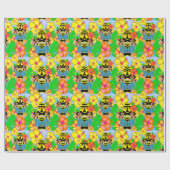 Papier d'emballage hawaïen d'enveloppe de cadeau (Plat)