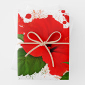 Papier d'emballage Hibiscus (En situation)