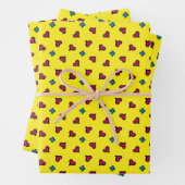 Papier d'emballage jaune pour toutes les occasions (En situation)