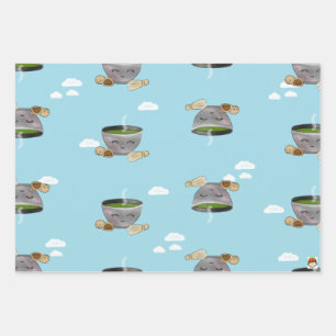 Papier d'emballage Matcha et Mochi