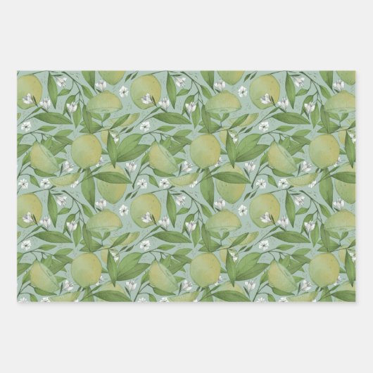 Papier d'emballage motif à citron doux (Devant)