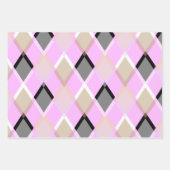 Papier d'emballage motif diamant lilas (Devant)