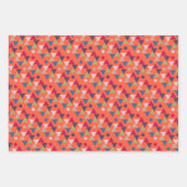 Papier d'emballage motif géométrique orange (Devant 2)