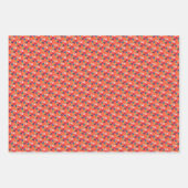 Papier d'emballage motif géométrique orange (Devant)