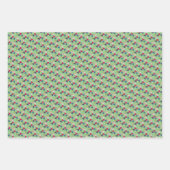 Papier d'emballage motif géométrique vert (Devant)