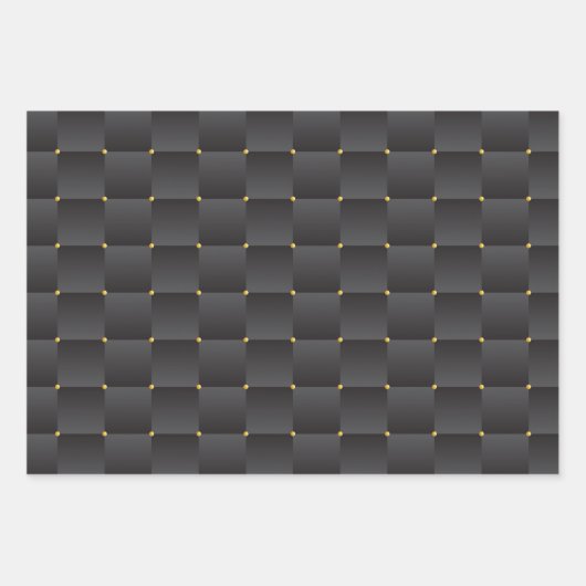 Papier d'emballage motif noir transparent de luxe (Devant 3)