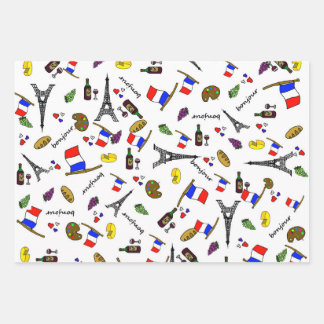 Papier d'emballage motif Paris