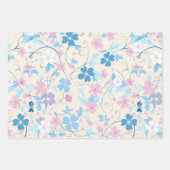 Papier d'emballage Motif Spring Floral Pastel (Devant)